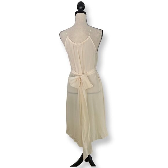 Loubarok LBK Beige Ruffle Sheer Fabric Dress Size 38 / VIBE - Picture 2 of 6